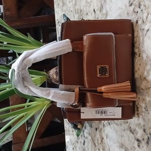 Dooney satchel in wexford leather new